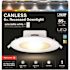 Feit Electric 6 in. 1200 Lumens Selectable CCT Dimmable Integrated LED Canless Recessed Light Kit, White 4-Pack