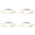 Feit Electric 6 in. 1200 Lumens Selectable CCT Dimmable Integrated LED Canless Recessed Light Kit, White 4-Pack