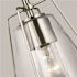 Generation Lighting Framework 1-Light Brushed Nickel Hanging Pendant with Clear Glass Shade