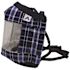 Kids Adjustable Communication Mask, Blue Plaid