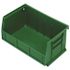 QUANTUM STORAGE SYSTEMS Ultra-Series 1.0 Gal. Stack and Hang Storage Tote in Green (8-Pack)