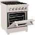 24 in. Legacy Dual Fuel Range with 4 Burner Gas Cooktop and Electric Convection Oven in Satin Stainless Steel