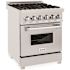 24 in. Legacy Dual Fuel Range with 4 Burner Gas Cooktop and Electric Convection Oven in Satin Stainless Steel