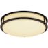 EnviroLite EnviroLite 14 in. Contemporary Oil Rubbed Bronze Selectable CCT Integrated LED Flush Mount for Kitchens