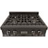 ZLINE Kitchen and Bath 30 in. 4 Burner Front Control Gas Cooktop with Brass Burners in Black Stainless Steel