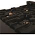 ZLINE Kitchen and Bath 30 in. 4 Burner Front Control Gas Cooktop with Brass Burners in Black Stainless Steel