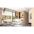 Fabtex 180 in. W x 84 in. H Valhalla Pattern Privacy Curtain in Malt