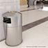 HLS COMMERCIAL 50 Gal. Outdoor Dual Side-Entry Stainless Steel Round Trash Can with Removable Ashtray