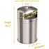 HLS COMMERCIAL 50 Gal. Outdoor Dual Side-Entry Stainless Steel Round Trash Can with Removable Ashtray