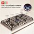 GASLAND 36 in. Gas Cooktop with 5-Burners Recessed in Stainless Steel Include LPG Conversion Kit