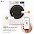 LG 24 in. W 2.4 Cu. Ft. Compact Stackable SMART Front Load Washer in White with Steam and AI Fabric Sensor / Smart Pairing