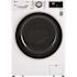 LG 24 in. W 2.4 Cu. Ft. Compact Stackable SMART Front Load Washer in White with Steam and AI Fabric Sensor / Smart Pairing