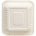 Empress Earth 8 in. x 8 in. x 3.19 in. Natural Deep 1-Compartment Molded Fiber Hinged Container 200-Per Case