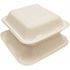 Empress Earth 8 in. x 8 in. x 3.19 in. Natural Deep 1-Compartment Molded Fiber Hinged Container 200-Per Case