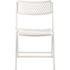 Oversized 18 in. Premium White Polypropylene Seat, Metal AirFlex Series Folding Chair (Set of 4 Chairs)