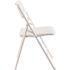 Oversized 18 in. Premium White Polypropylene Seat, Metal AirFlex Series Folding Chair (Set of 4 Chairs)
