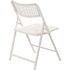 Oversized 18 in. Premium White Polypropylene Seat, Metal AirFlex Series Folding Chair (Set of 4 Chairs)