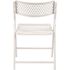 Oversized 18 in. Premium White Polypropylene Seat, Metal AirFlex Series Folding Chair (Set of 4 Chairs)