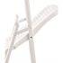 Oversized 18 in. Premium White Polypropylene Seat, Metal AirFlex Series Folding Chair (Set of 4 Chairs)