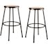 National Public Seating 30 in. Black Heavy Duty Steel Frame Stool With Masonite Seat (Pack of 2)