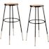 National Public Seating 32 -39 in. Black Height Adjustable Heavy Duty Steel Frame Stool With Masonite Seat (Pack of 2)