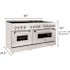 ZLINE Kitchen and Bath 60 in. 9 Burner Double Oven Dual Fuel Range in Stainless Steel