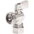 HOMEWERKS 1/2 in. Nominal Compression Inlet x 3/4 in. Male Hose Thread Outlet Quarter Turn Angle Shut-Off Valve, Chrome