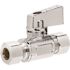 Homewerks Worldwide 3/8 in. O.D. Compression Inlet x 3/8 in. O.D. Compression Outlet 1/4-Turn Straight Valve, Chrome