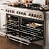 ZLINE Kitchen and Bath 60 in. 9 Burner Double Oven Dual Fuel Range with Brass Burners in Stainless Steel