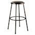 National Public Seating 30 in. Black Heavy Duty Steel Frame, Vinyl Padded Stool (Pack of 2)