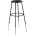 National Public Seating 32 -39 in. Black Height Adjustable Heavy Duty Steel Frame Vinyl Padded Stool (Pack of 2)