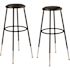 National Public Seating 32 -39 in. Black Height Adjustable Heavy Duty Steel Frame Vinyl Padded Stool (Pack of 2)