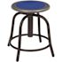 National Public Seating 18 in. to 25 in. Height Persian Blue Seat and Black Frame Adjustable Swivel Stool