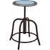 National Public Seating 18 in. to 25 in. Height Blueberry Seat and Black Frame Adjustable Swivel Stool