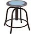 National Public Seating 18 in. to 25 in. Height Blueberry Seat and Black Frame Adjustable Swivel Stool