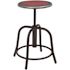 National Public Seating 18 in. to 25 in. Height Burgundy Seat and Black Frame Adjustable Swivel Stool