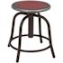 National Public Seating 18 in. to 25 in. Height Burgundy Seat and Black Frame Adjustable Swivel Stool