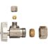 BrassCraft 1/2 in. Nom Comp Inlet x 1/4 in. O.D. Comp Outlet 1/4 in. Turn Angle Ball Stop
