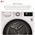 LG 24 in. W 4.2 Cu. Ft. Ventless Stackable Compact SMART Electric Dryer in White with Dual Inverter HeatPump Technology