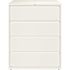 Hirsh 42 in. W 4-Drawer White Metal Lateral File Cabinet for Home and Office, Holds Letter, Legal and A4 Hanging Folders