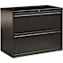 Hirsh 36 in. W 2-Drawer Black Metal Lateral File Cabinet for Home and Office, Holds Letter, Legal and A4 Hanging Folders