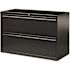 Hirsh 42 in. W 2-Drawer Black Metal Lateral File Cabinet for Home and Office, Holds Letter, Legal and A4 Hanging Folders
