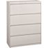 Hirsh 42 in. W 4-Drawer Light Gray Metal Lateral File Cabinet for Home and Office, Holds Letter, Legal and A4 Hanging Folders