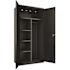 Hirsh 36 in. W x 72 in. H x 18 in. D 5-Shelf Steel Freestanding Wardrobe Cabinet in Black