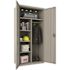 Hirsh 36 in. W x 72 in. H x 18 in. D 5-Shelf Steel Freestanding Wardrobe Cabinet in Light Gray