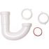 Oatey 1-1/4 in. White Plastic Sink Drain J-Bend P- Trap
