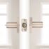 Kwikset Halifax Square Satin Nickel Keyed Entry Door Lever Featuring SmartKey Security