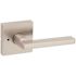 Kwikset Halifax Square Satin Nickel Privacy Bed/Bath Door Handle with Lock