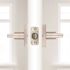 Kwikset Halifax Square Satin Nickel Privacy Bed/Bath Door Handle with Lock
