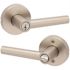 Kwikset Milan Satin Nickel Keyed Entry Door Lever featuring SmartKey Security